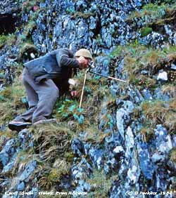 Evan Roberts photographed in Cwm Idwal in 1964 by Donald Perkins.