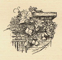 E.V.B. Drawing at the end of the August chapter.