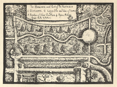 E.V.B. Drawing on page 57 'The Boccage and part of the Fantaisie'.