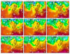 Composite forecast charts for the next 9 days: Courtesy of Georg Mueller at Top Karten