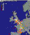 Map of sferics on 28 July 2008.