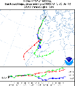 Backward trajectory analysis of air arriving over Anglesey at 0900 GMT on 20 July 2016. Researched on the NOAA ARL Website.