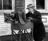 Wilson Bentley (1865 - 1931) photographing ice crystals. Courtesy Jericho Historical Society.