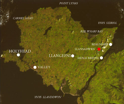 Ynys M&ocirc;n - Isle of Anglesey viewed from space