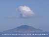 Stromboli volcanic island with cumulus cloud. Photo D.Perkins.