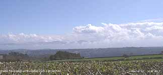 View of Snowdonia Mountains from Llanfairpwllgwyngyll.