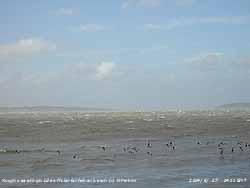 Rough sea in the Menai Strait on 17 May 2006.