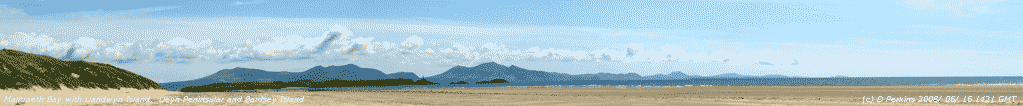 Malltraeth Bay with Llanddwyn, Lleyn and Bardsey.