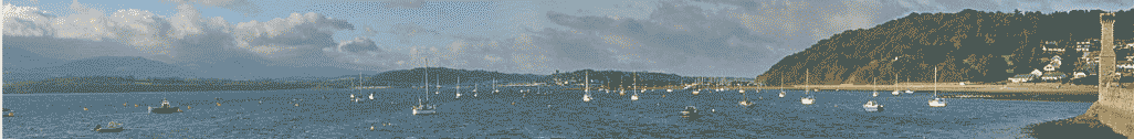 Menai Strait at Beaumaris looking SW towards Bangor.