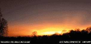 Sky colours 30 minutes after sunset on 18 Feb 2008.