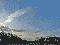 Complex skyscape looking S from the weather station.
