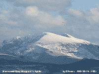 Snow-capped Snowdon viewed from Llansadwrn.
