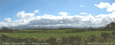 Stratocumulus cloud over Snowdonia viewed from Llansadwrn.