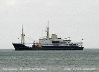 Trinity House Vessel Patricia at anchor off Benllech.