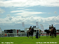 A brisk wind and sunny spells for the Anglesey Show with persistent 'cloud street' over Snowdonia.