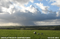 Convective cloud with falling precipitation.