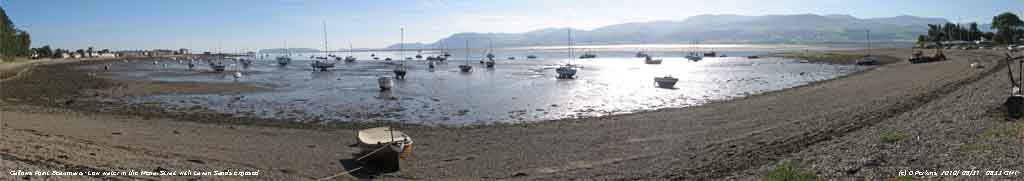 Low water at Gallows Point, Beaumaris with boats on the mud.