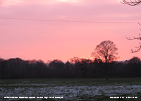 Unusual sky colour after sunset.