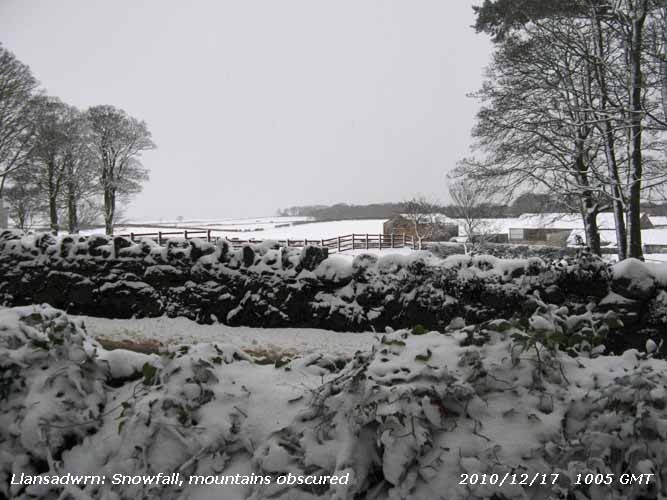 Snow had fallen overnight in Llansadwrn.