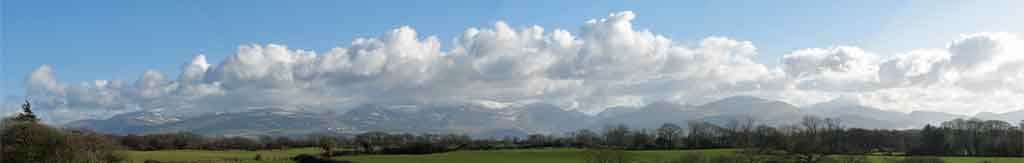 Snowdonia Mountains under line of cumulus on 10 Feb 2010.