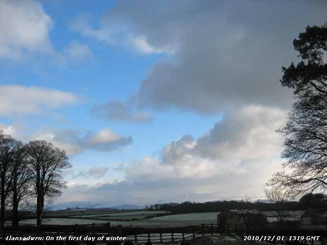 The first day of winter in Llansadwrn.