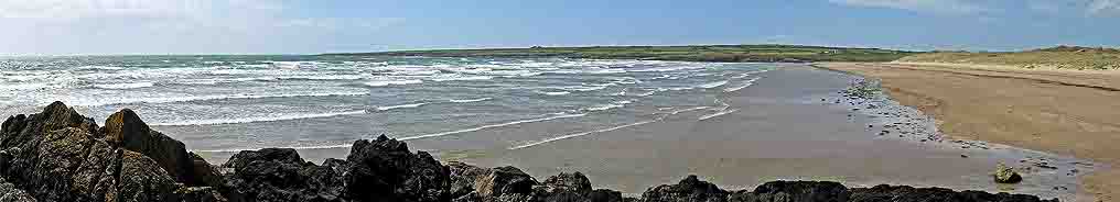 White surf in Aberffraw Bay..