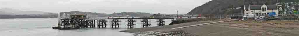 Continuing restoration work on Beaumaris Pier.