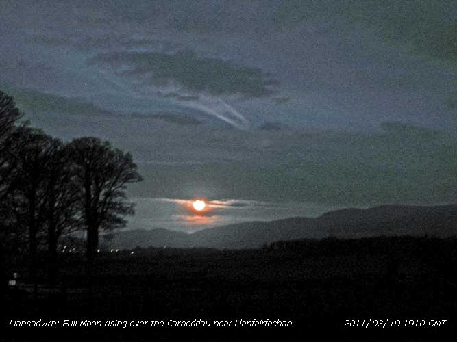 Full Moon rise over the Carneddau.