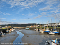 Boats on the mud at Porth Penrhyn, Bangor.