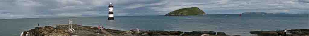 The Fisherman: Penmon Lighthouse and Puffin Island.