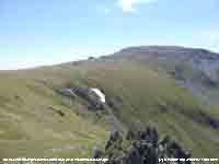 Late snow patches above Cwm Bychan near Foel-grach.