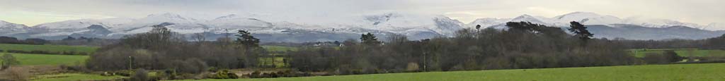 Nearly always in flower Gorse with snow on the mountains.