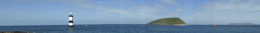 Ynys Seiriol, lighthouse and Great Orme head, Llanadudno