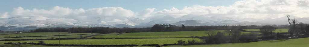 Snowdonia cloudscape and snow.