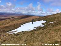 Snow patch on Moel Sych, Berwyn Mountains.