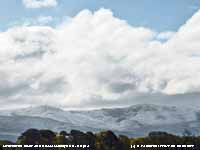 Fresh snowfall on the Carneddau Mountains..