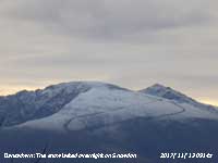 Snow on the NW flank of Snowdon.