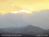 Fresh snow on Carnedd Llewelyn on 16th December 2018.