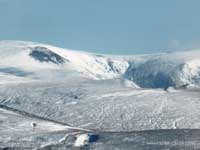 Snow lying on section of the Carneddau afternoon of the 19th March 2018.