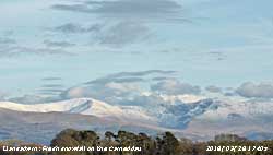 Fresh light snowfall on the Carneddau afternoon of the 28th March 2018.