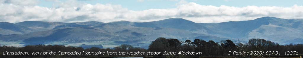 View of the Carneddau Mountains, Wales in #lockdown.