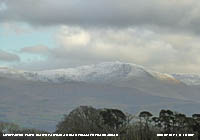 Fresh snow had fallen on the Carneddau and Snowdon.