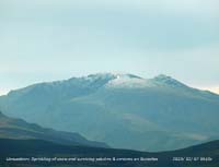 Fresh dusting of snow on Snowdon and old cornices.