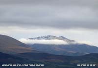 Remnants of snow seen on Snowdon in the afternoon.