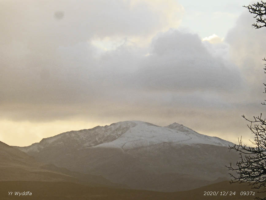 Snow on Snowdon.