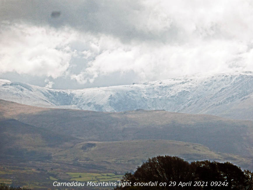 April snowfall on Carnedd Llewelyn.