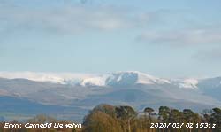 Snow on the Carneddau Mountains.