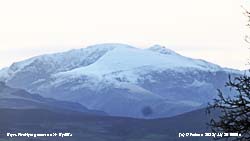 First lying snow of the season on Yr Wyddfa 0900 GMT on 29 November 2023.