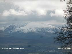 Snow on Yr Wyddfa (Snowdon).