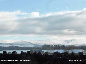 Snow on the Carneddau on 18 January 2024.